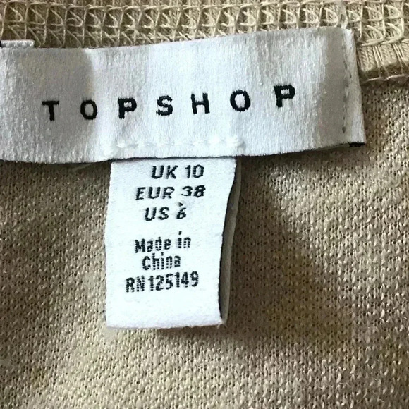 Topshop Quarter Zip Teddy Bomber Jacket Cream Sz 6 - Picture 5 of 6